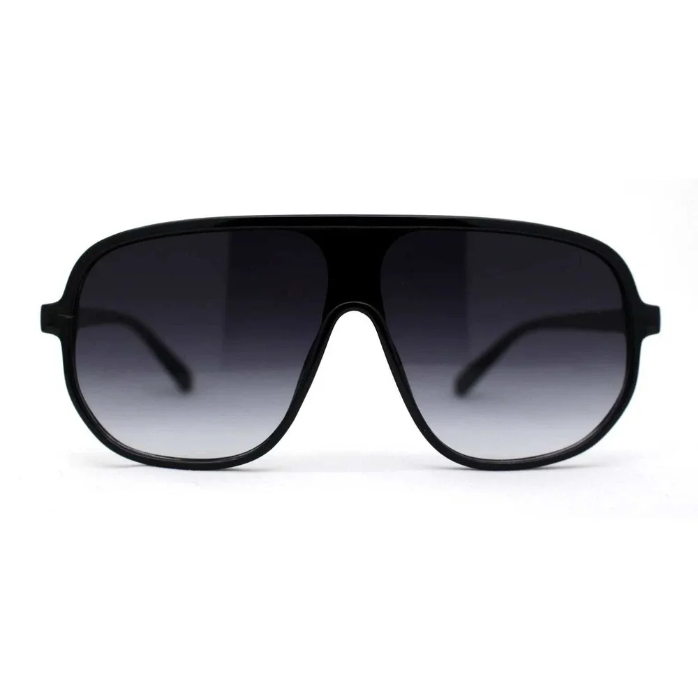 SUNGLASSES MEN DESIGNER GLASSES‎ RECTANGULAR STYLE FLAT BLACK LENS MODERN STYLE